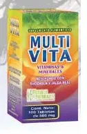 M037 MULTIVITA 100 TABS. DE 500 MG. C U